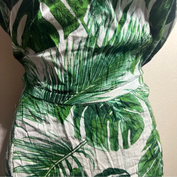 Guess Green Palm Leaf Print Maxi Dress - Picture 4 of 5